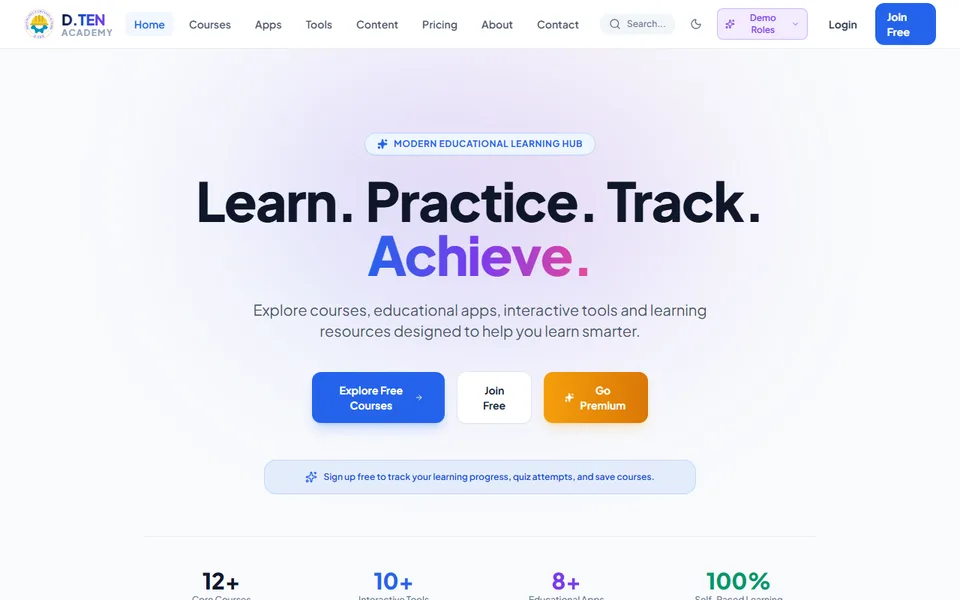 D.TEN Academy home page
